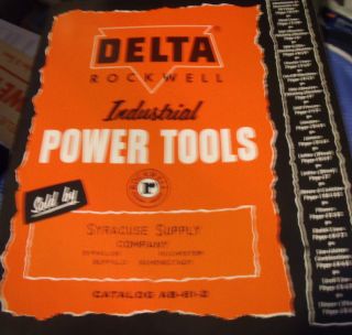 1961 Delta Rockwell Industrial Power Tools Catalog AB 61 2 103pp
