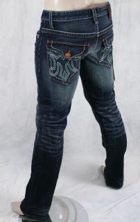 MEK Denim Jeans Mens OAXACA DARK blue Slim bootcut M1OAX4X4