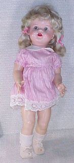 Ideal 22 Saucy Walker Doll Blonde Wig Green Eyes Vintage 1950s