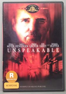  Unspeakable DVD 2004 Dennis Hopper