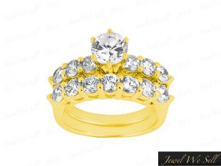 45 ct diamond wedding engagement ring set 10k h si2