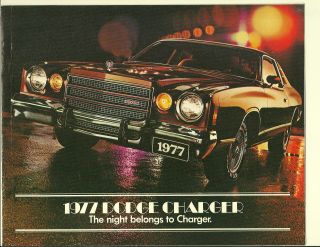 Vintage 1977 Dodge Charger Color Dealers Brochure Free Shipping