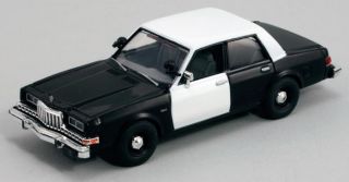 First Response 1/43 Dodge Diplomat Police Car   Blank Black & White