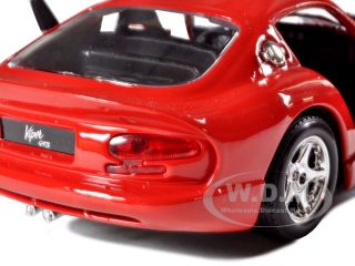 DODGE VIPER GTS COUPE RED 1:24 DIECAST MODEL CAR BY BBURAGO 22048
