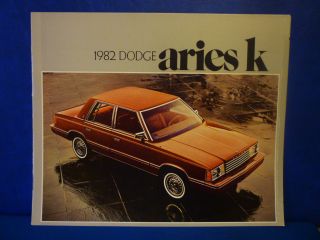 Vintage 1982 Dodge Aries K Color Dealer Brochure Free Shipping