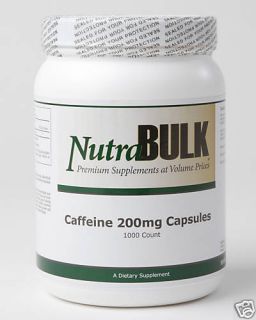 NutraBulk Caffeine 200mg Diet Pills 1000 Count