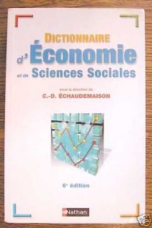 Dictionnaire DEconomie Et de Sciences Sociales Nathan