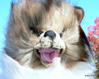 Realistic 19 Stuffed Pomeranian Dog Big Plush Animal
