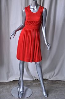 Spectacularly pretty, siren red Fendi dress, with a smocked and
