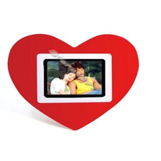 digital photo frame features color bright red display 2 4 inch color
