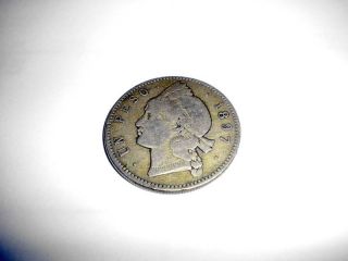 1897 A Un Peso 25 Gramos Republica Dominicana Silver