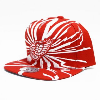 DETROIT RED WINGS Mitchell & Ness NJ18 Earthquake Snapback Hat