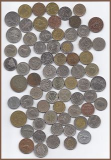 14 1 Pound World Coin Most Quarter to Half Dollar Size Lots of