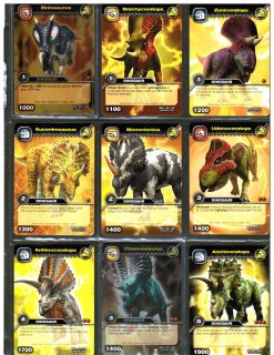 Page of 9 Dinosaur King UD TCG Card DKCG Series 2 Foils 7 Common