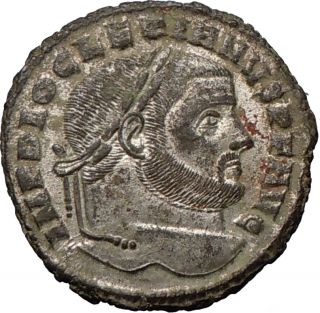 Diocletian Carthage 299AD Large Silvered Genuine Authentic Ancient