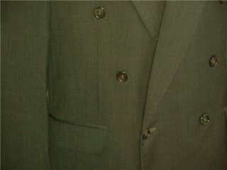 300 Sharp Dillards Bachrach Hunter Green Mens Business Suit Sz 44 R