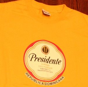 Presidente Cerveza Dominican Republic Beer T Shirt S