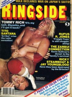 Tommy Rich Wrestling Ringside Magazine 1984 January Larry Zbyszko Rick