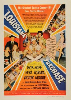 1942 Ad Louisiana Purchase Movie Bob Hope Vera Zorina Original