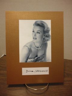 Dina Merrill Autograph Gorgeous Actress Display Signed Signature COA