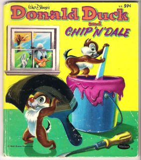 Vintage Disney Tell A Tale Book DONALD DUCK and Chip n Dale