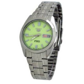  Men Seiko 5 Automatic Stainless Steel Luminous Dial Watch New
