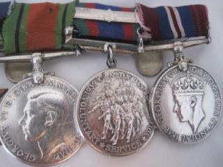 1939 45 WWII CANADIAN STERLING SILVER MEDAL GROUP