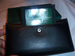 dopp leather checkbook wallet black