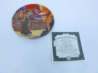 Walt Disney Bradford Exchange Aladdin Collector Plate Aladdin in Love