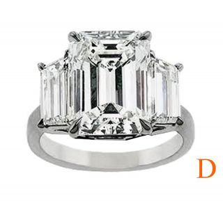 23 07 Carat Center G VVS1 Emerald Diamond Engagement Ring Total Is 25