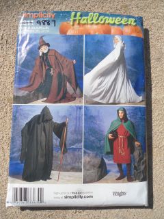 Simplicity 9887 Adult Costume Pattern Wizard Harry Potter Medieval