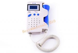 NEW CE 2MHz Fetal Heart Monitor Backlight LCD w Rechargeable Batteries