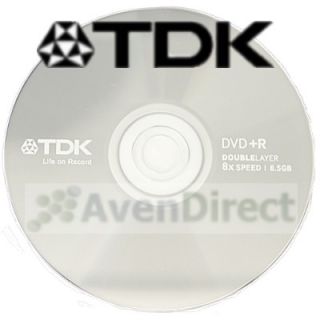 10 TDK 8x Silver Logo 8 5GB Double Dual Layer DVD R DL