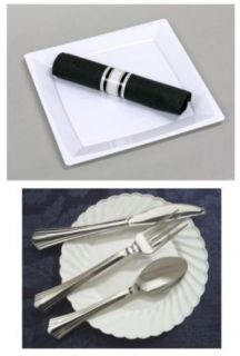 Reflections Elegant Plastic Cutlery Napkin Rolls 17146