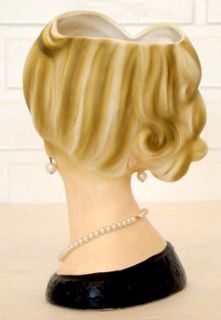 Vintage 1950s NAPCO NAPCOWARE Lady & Pearls HUGE 7.5 Beauty HEADVASE