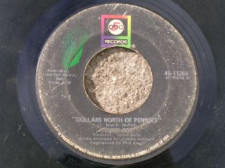 Tommy Roe 1970 Vinyl Single Pearl Dollars Worth of Pennies
