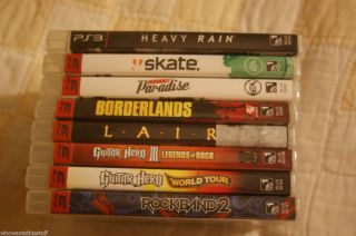 LOT OF 8 USED PLAY STATION 3 GAMES: GUITAR HERO III & WORLD TOUR, ROCK