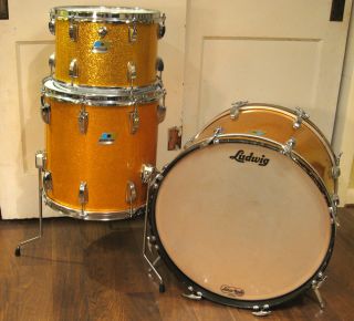 Ludwig Downbeat 12 14 Virgin 20 Gold Sparkle Drum Kit Early B O Maple