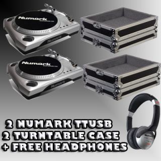  Belt Drive with USB Output Turntable Case Free DJ Headphone