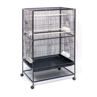  Pet Products Wrought Iron Flight Cage with Stand F040 Black Bird Cage