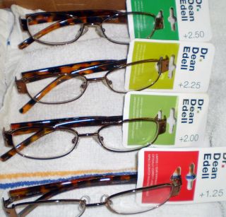 DR Dean Edell Ladies Readers   1 25 Reading Glasses 2 Pairs Fashion