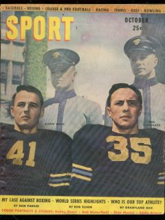Sport Magazine 2 Oct 1946 Glenn Davis Doc Blanchard VG FN
