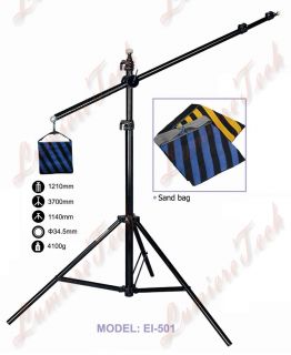 EI501 Photo Video Boom Light Stand Sandbag Combo Kit