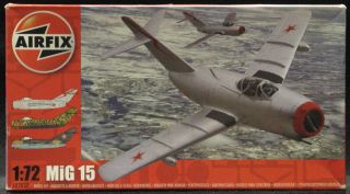 72 airfix mikoyan mig 15 russian jet fighter mint picture