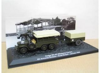 US Army Dodge WC63 Weapons Carrier w Ammunition Trailer 1 72 IXO