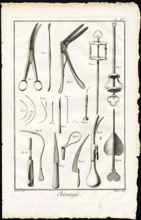  Medical Instruments Speculum Needle Diderot Defehrt 1751