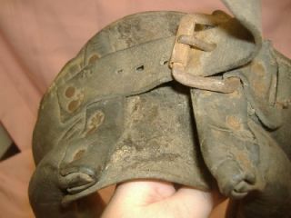 Antique Leather Horse Harness Draft Hames Collar Mirror