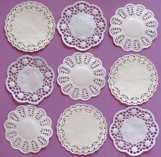  Pack Assorted Dinky Paper Lace Doilies for Tilda Cards x 30