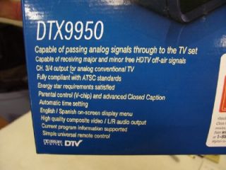 Digital Stream Digital to Analog TV Converter Boxes DTX9950 and A