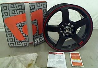 Motegi Racing MR116 Matte Black Finish Wheel with Red Accents (16x7